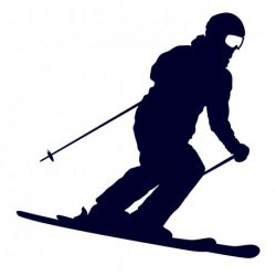 lyžař silueta